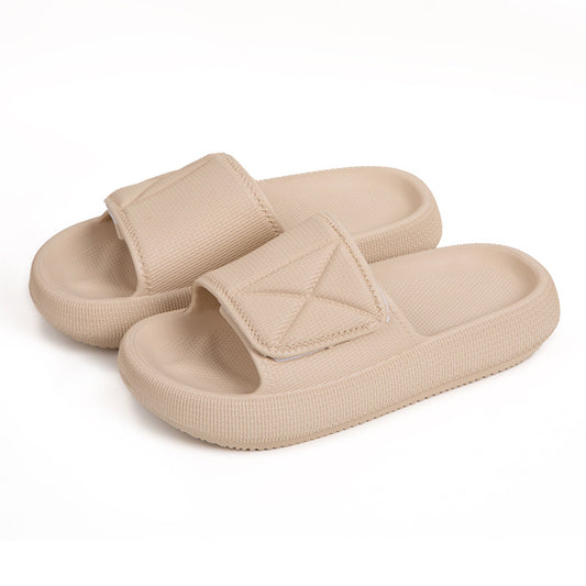Soft-Step Velcro Platform Slippers: Unisex EVA Bathroom and Home Bath Slippers for Couples - Summer Comfort in Four Colors - Goodoo