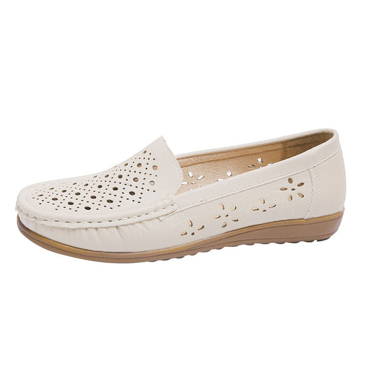 Experience Unmatched Comfort and Style with Women's Loafers Featuring Breathable Hollow Out Design: Elevate Your Casual Ensemble with Effortless Charm - Goodoo